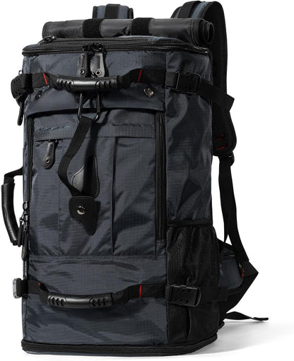 Large Capacity For Travel Hiking Sports Carry On Backpack Durable Convertible Duffle Bag Laptop airplane (black, 60L-Large)