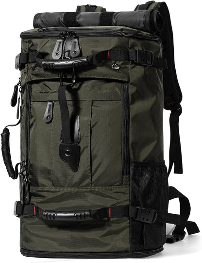 Large Capacity For Travel Hiking Sports Carry On Backpack Durable Convertible Duffle Bag Laptop airplane (black, 60L-Large)