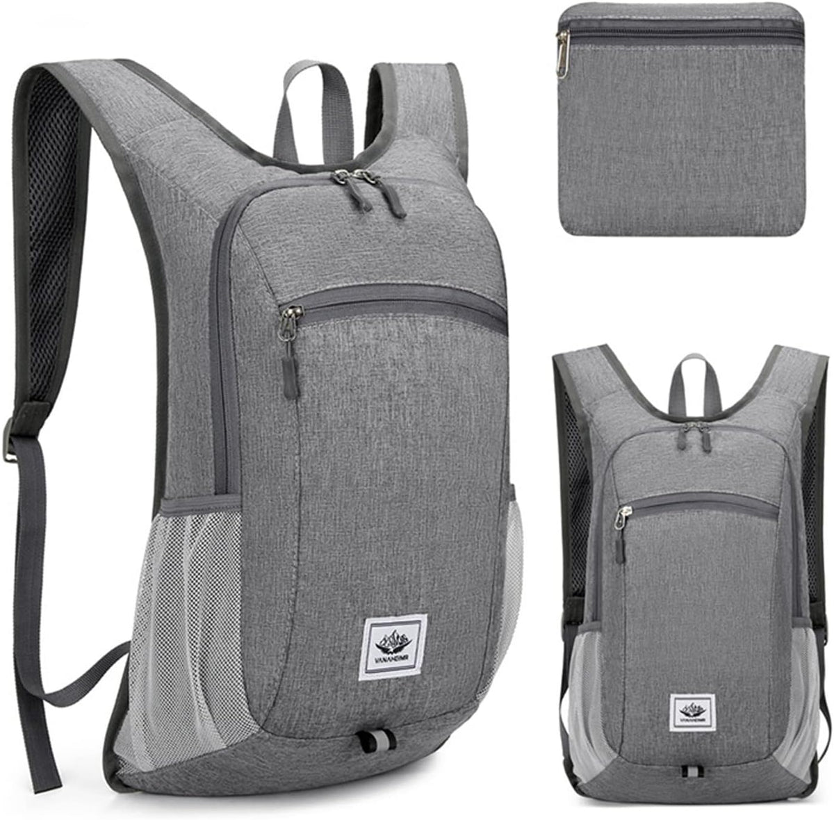Hiking Backpack 15L Small Travel Backpack Lightweight Foldable Daypack Packable Camping Backpacks for Women Men (Green)