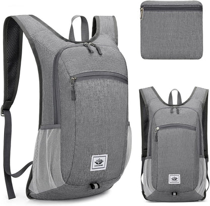 Hiking Backpack 15L Small Travel Backpack Lightweight Foldable Daypack Packable Camping Backpacks for Women Men (Green)