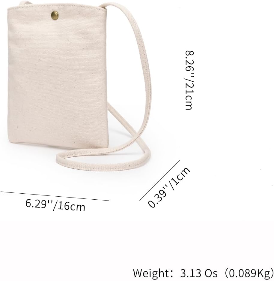 Pure Nylon Mobile Phone Bag Mini Cloth Bag ins Style Japanese Simple and Versatile Messenger Small Square Bag
