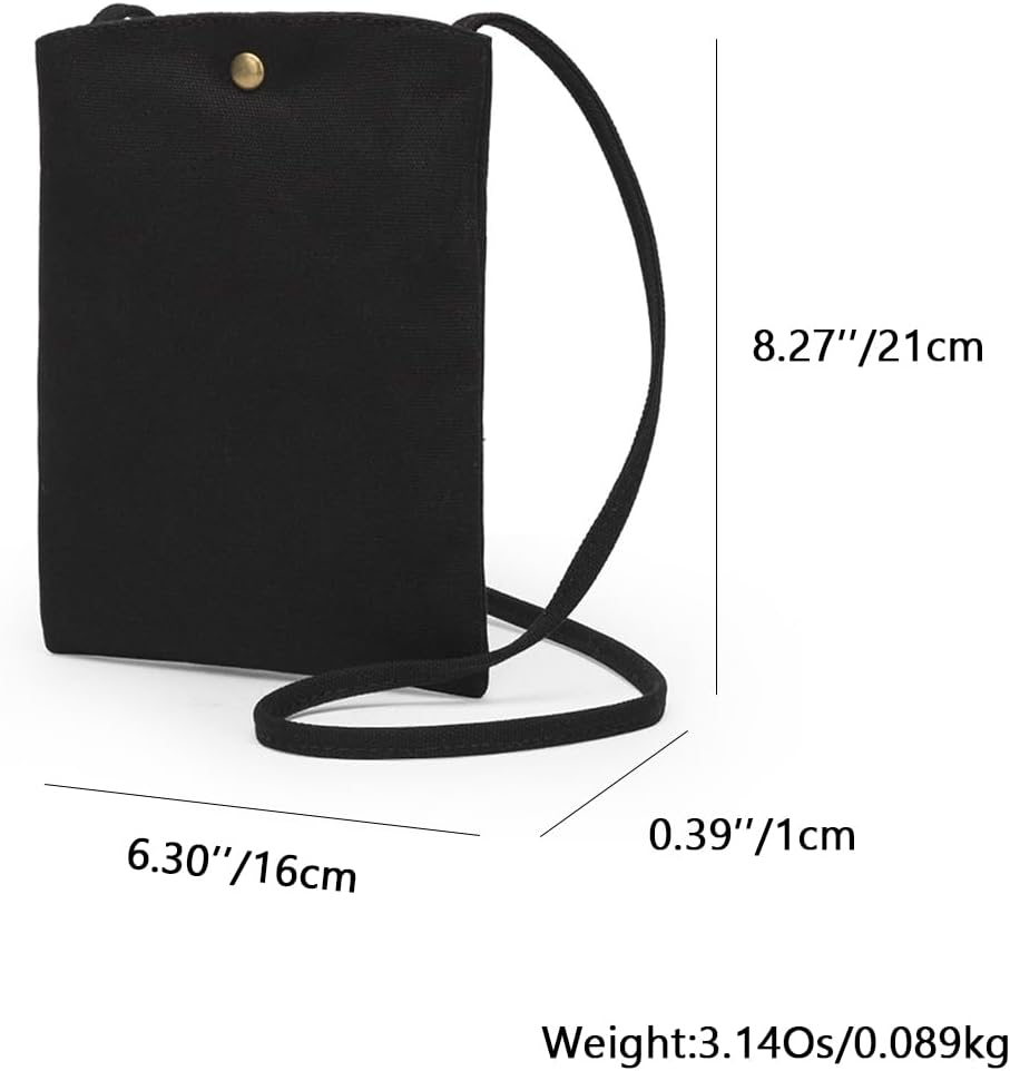 Pure Nylon Mobile Phone Bag Mini Cloth Bag ins Style Japanese Simple and Versatile Messenger Small Square Bag