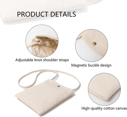 Pure Nylon Mobile Phone Bag Mini Cloth Bag ins Style Japanese Simple and Versatile Messenger Small Square Bag