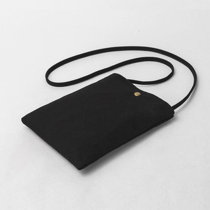 Pure Nylon Mobile Phone Bag Mini Cloth Bag ins Style Japanese Simple and Versatile Messenger Small Square Bag