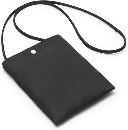 Pure Nylon Mobile Phone Bag Mini Cloth Bag ins Style Japanese Simple and Versatile Messenger Small Square Bag
