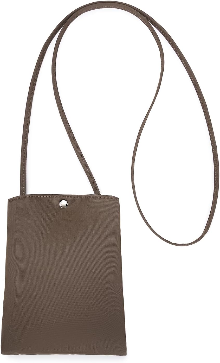 Pure Nylon Mobile Phone Bag Mini Cloth Bag ins Style Japanese Simple and Versatile Messenger Small Square Bag