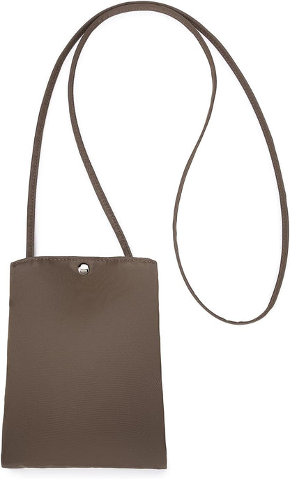 Pure Nylon Mobile Phone Bag Mini Cloth Bag ins Style Japanese Simple and Versatile Messenger Small Square Bag