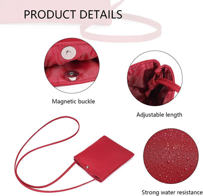 Pure Nylon Mobile Phone Bag Mini Cloth Bag ins Style Japanese Simple and Versatile Messenger Small Square Bag