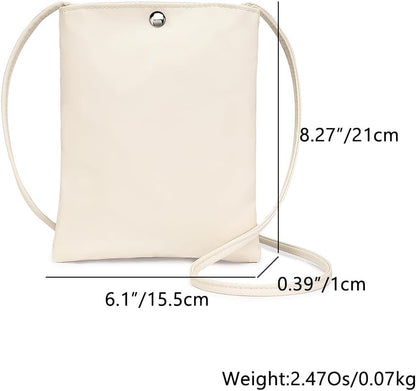 Pure Nylon Mobile Phone Bag Mini Cloth Bag ins Style Japanese Simple and Versatile Messenger Small Square Bag