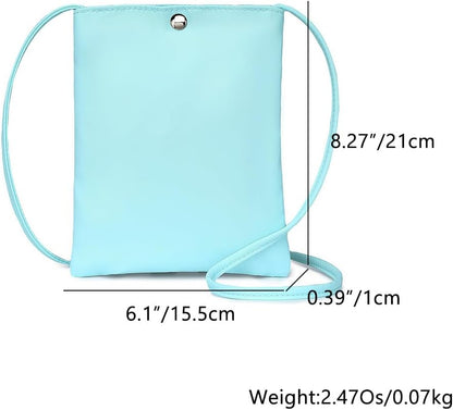 Pure Nylon Mobile Phone Bag Mini Cloth Bag ins Style Japanese Simple and Versatile Messenger Small Square Bag