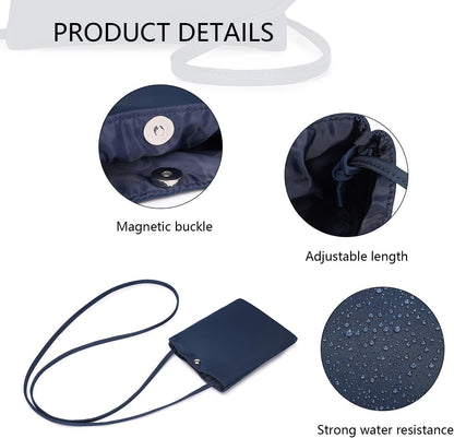 Pure Nylon Mobile Phone Bag Mini Cloth Bag ins Style Japanese Simple and Versatile Messenger Small Square Bag