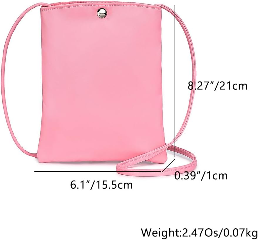 Pure Nylon Mobile Phone Bag Mini Cloth Bag ins Style Japanese Simple and Versatile Messenger Small Square Bag