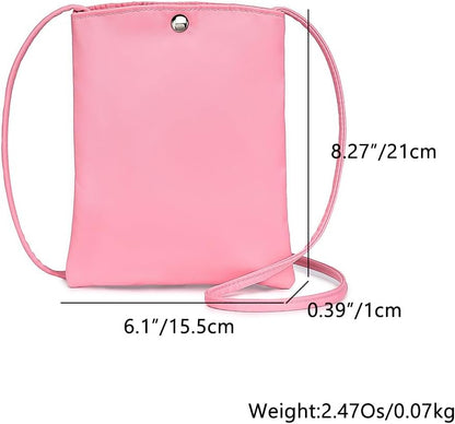 Pure Nylon Mobile Phone Bag Mini Cloth Bag ins Style Japanese Simple and Versatile Messenger Small Square Bag