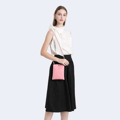Pure Nylon Mobile Phone Bag Mini Cloth Bag ins Style Japanese Simple and Versatile Messenger Small Square Bag