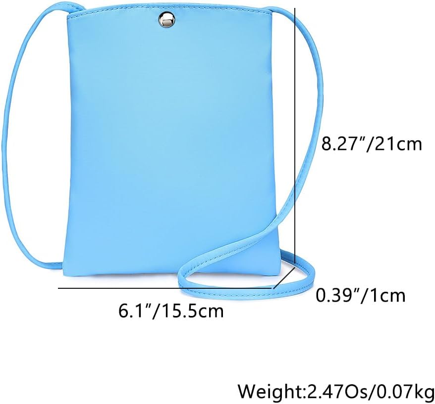 Pure Nylon Mobile Phone Bag Mini Cloth Bag ins Style Japanese Simple and Versatile Messenger Small Square Bag