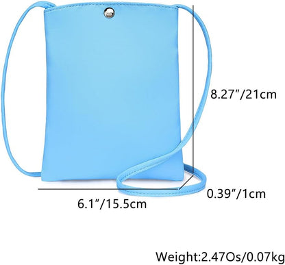 Pure Nylon Mobile Phone Bag Mini Cloth Bag ins Style Japanese Simple and Versatile Messenger Small Square Bag