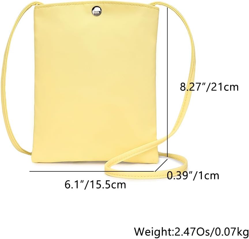 Pure Nylon Mobile Phone Bag Mini Cloth Bag ins Style Japanese Simple and Versatile Messenger Small Square Bag