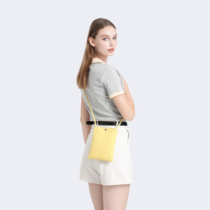 Pure Nylon Mobile Phone Bag Mini Cloth Bag ins Style Japanese Simple and Versatile Messenger Small Square Bag