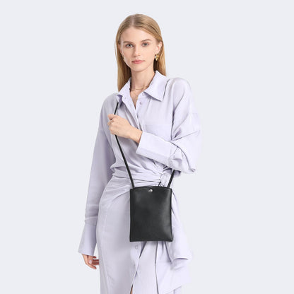 Pure Nylon Mobile Phone Bag Mini Cloth Bag ins Style Japanese Simple and Versatile Messenger Small Square Bag