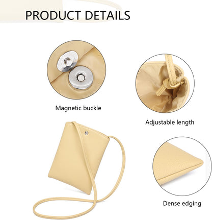 Pure Nylon Mobile Phone Bag Mini Cloth Bag ins Style Japanese Simple and Versatile Messenger Small Square Bag