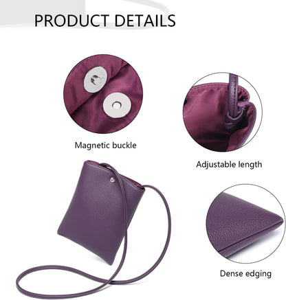 Pure Nylon Mobile Phone Bag Mini Cloth Bag ins Style Japanese Simple and Versatile Messenger Small Square Bag