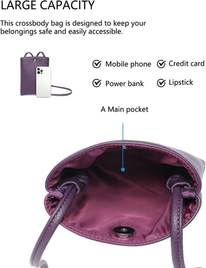 Pure Nylon Mobile Phone Bag Mini Cloth Bag ins Style Japanese Simple and Versatile Messenger Small Square Bag