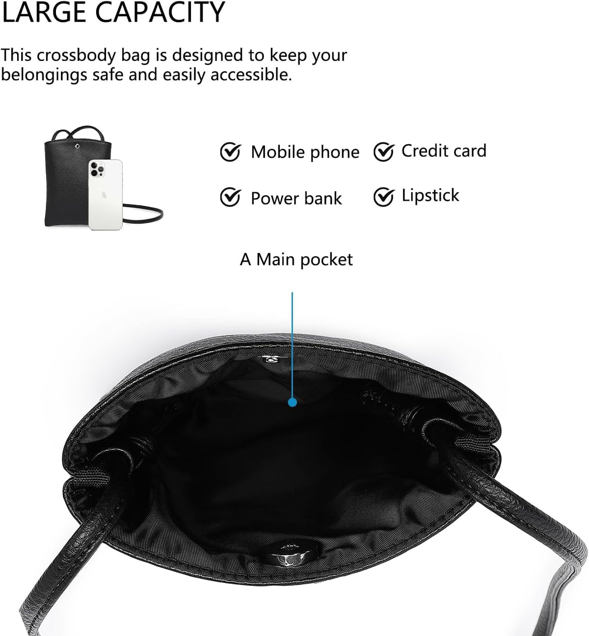 Pure Nylon Mobile Phone Bag Mini Cloth Bag ins Style Japanese Simple and Versatile Messenger Small Square Bag