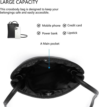 Pure Nylon Mobile Phone Bag Mini Cloth Bag ins Style Japanese Simple and Versatile Messenger Small Square Bag