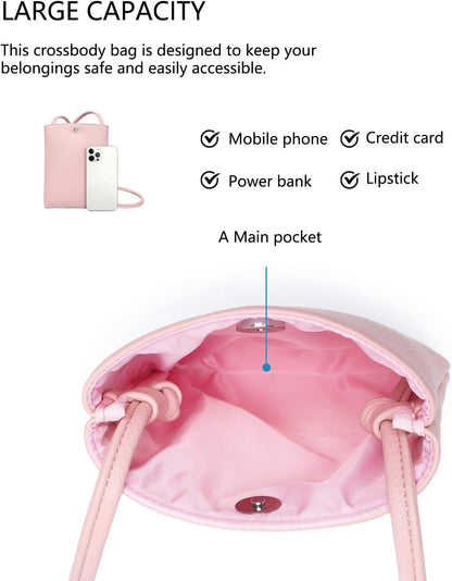 Pure Nylon Mobile Phone Bag Mini Cloth Bag ins Style Japanese Simple and Versatile Messenger Small Square Bag