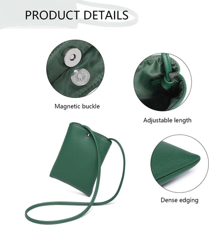 Pure Nylon Mobile Phone Bag Mini Cloth Bag ins Style Japanese Simple and Versatile Messenger Small Square Bag