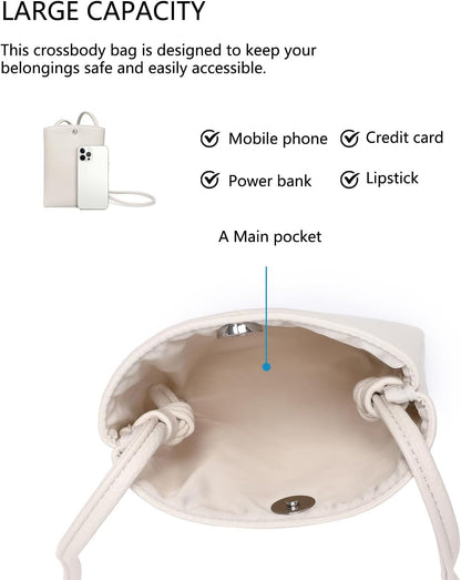 Pure Nylon Mobile Phone Bag Mini Cloth Bag ins Style Japanese Simple and Versatile Messenger Small Square Bag