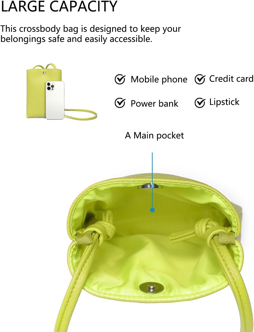 Pure Nylon Mobile Phone Bag Mini Cloth Bag ins Style Japanese Simple and Versatile Messenger Small Square Bag