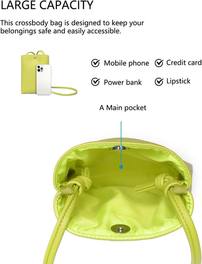 Pure Nylon Mobile Phone Bag Mini Cloth Bag ins Style Japanese Simple and Versatile Messenger Small Square Bag