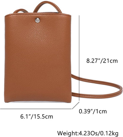 Pure Nylon Mobile Phone Bag Mini Cloth Bag ins Style Japanese Simple and Versatile Messenger Small Square Bag
