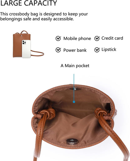 Pure Nylon Mobile Phone Bag Mini Cloth Bag ins Style Japanese Simple and Versatile Messenger Small Square Bag