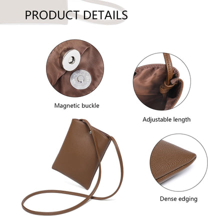 Pure Nylon Mobile Phone Bag Mini Cloth Bag ins Style Japanese Simple and Versatile Messenger Small Square Bag