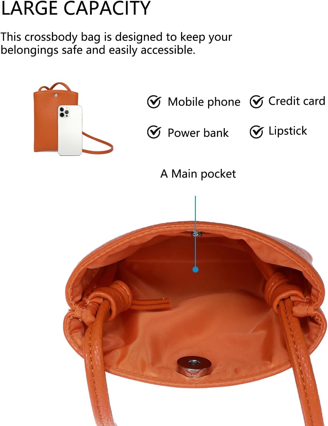 Pure Nylon Mobile Phone Bag Mini Cloth Bag ins Style Japanese Simple and Versatile Messenger Small Square Bag