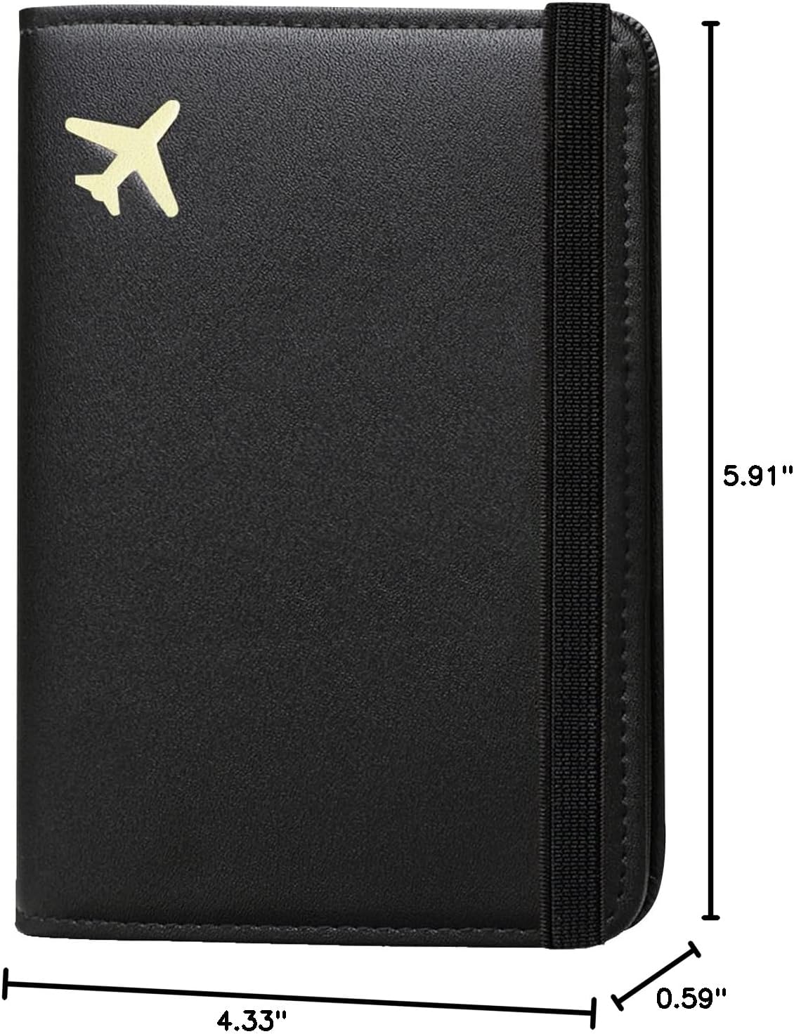 RFID Blocking Passport Holder for Travel – PU Leather Waterproof Lightweight Passport Cover Wallet for Women Men, Travel Organizer with Card Slots for Airline Tickets & Passport Book, Purple