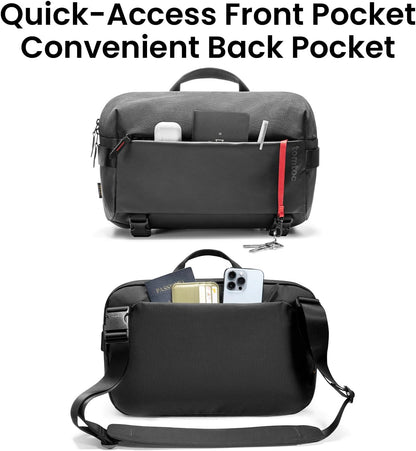 Compact EDC Sling Bag 3L-10L, Minimalist Crossbody Bag Chest Shoulder Pack for Men Women, X-pac/Recycled Polyester