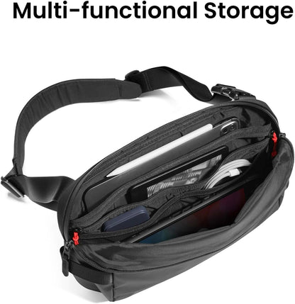 Compact EDC Sling Bag 3L-10L, Minimalist Crossbody Bag Chest Shoulder Pack for Men Women, X-pac/Recycled Polyester