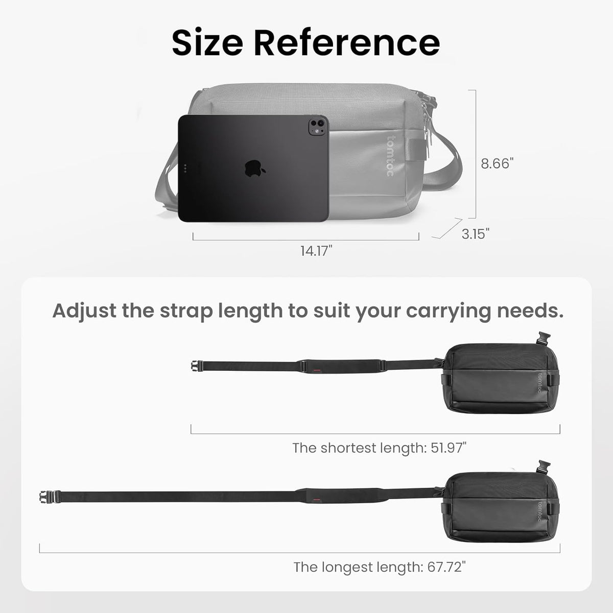 Compact EDC Sling Bag 3L-10L, Minimalist Crossbody Bag Chest Shoulder Pack for Men Women, X-pac/Recycled Polyester