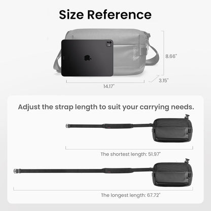 Compact EDC Sling Bag 3L-10L, Minimalist Crossbody Bag Chest Shoulder Pack for Men Women, X-pac/Recycled Polyester