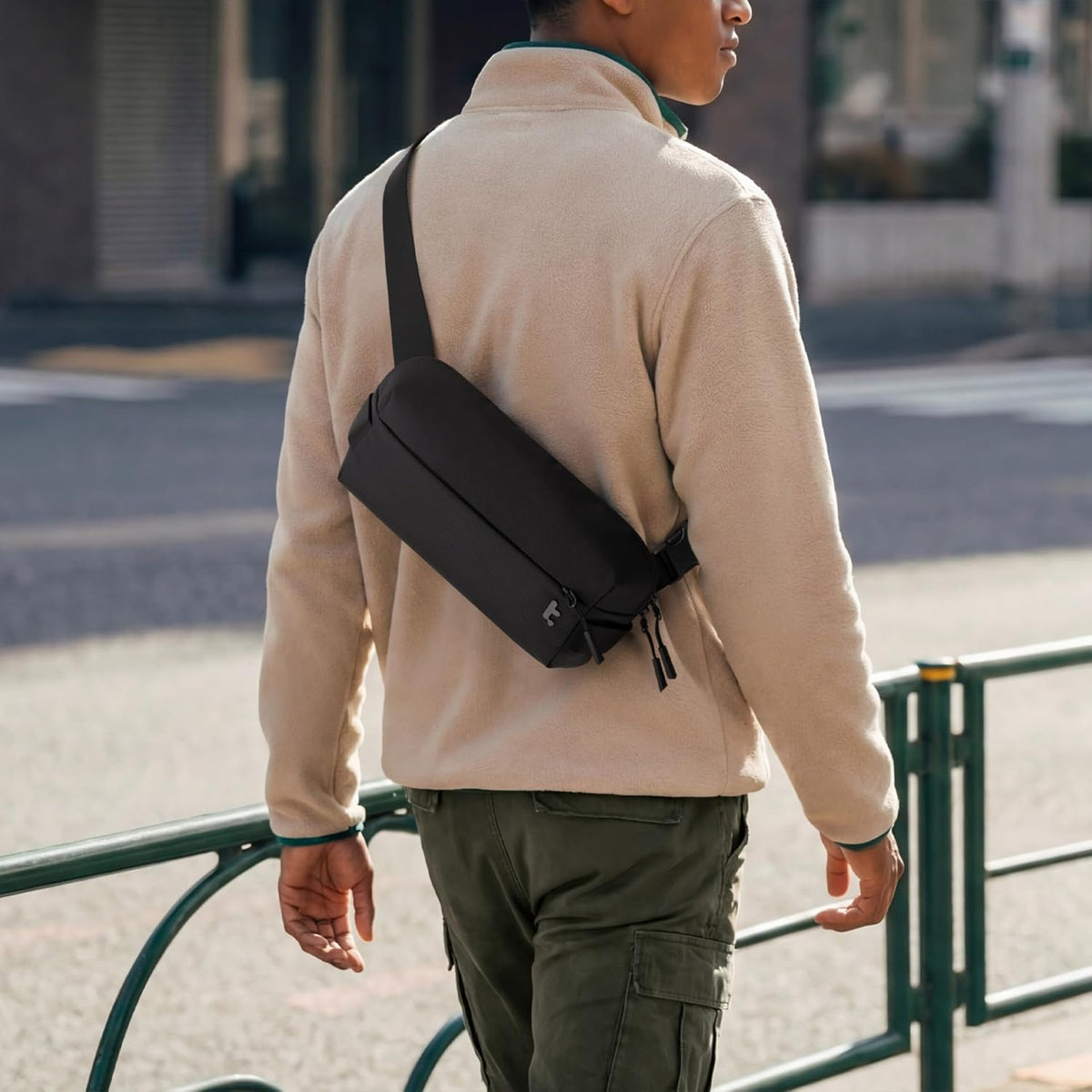 Compact EDC Sling Bag 3L-10L, Minimalist Crossbody Bag Chest Shoulder Pack for Men Women, X-pac/Recycled Polyester