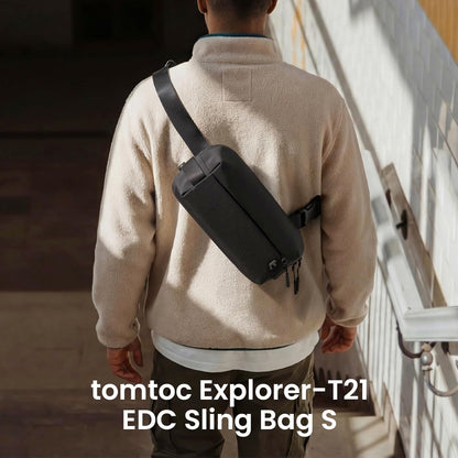 Compact EDC Sling Bag 3L-10L, Minimalist Crossbody Bag Chest Shoulder Pack for Men Women, X-pac/Recycled Polyester