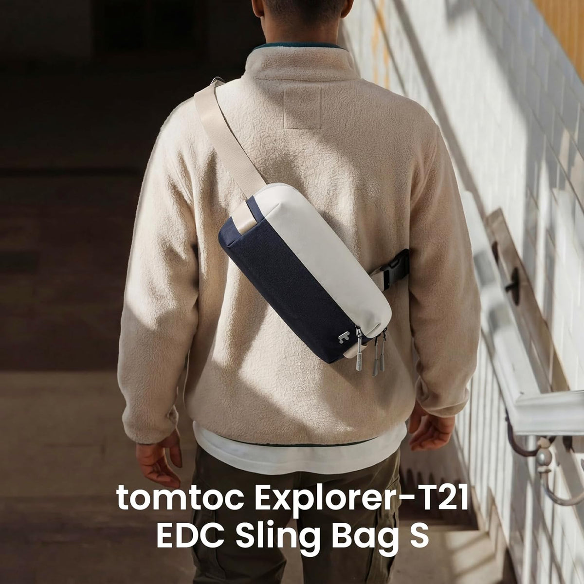 Compact EDC Sling Bag 3L-10L, Minimalist Crossbody Bag Chest Shoulder Pack for Men Women, X-pac/Recycled Polyester