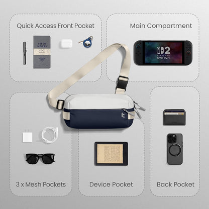 Compact EDC Sling Bag 3L-10L, Minimalist Crossbody Bag Chest Shoulder Pack for Men Women, X-pac/Recycled Polyester