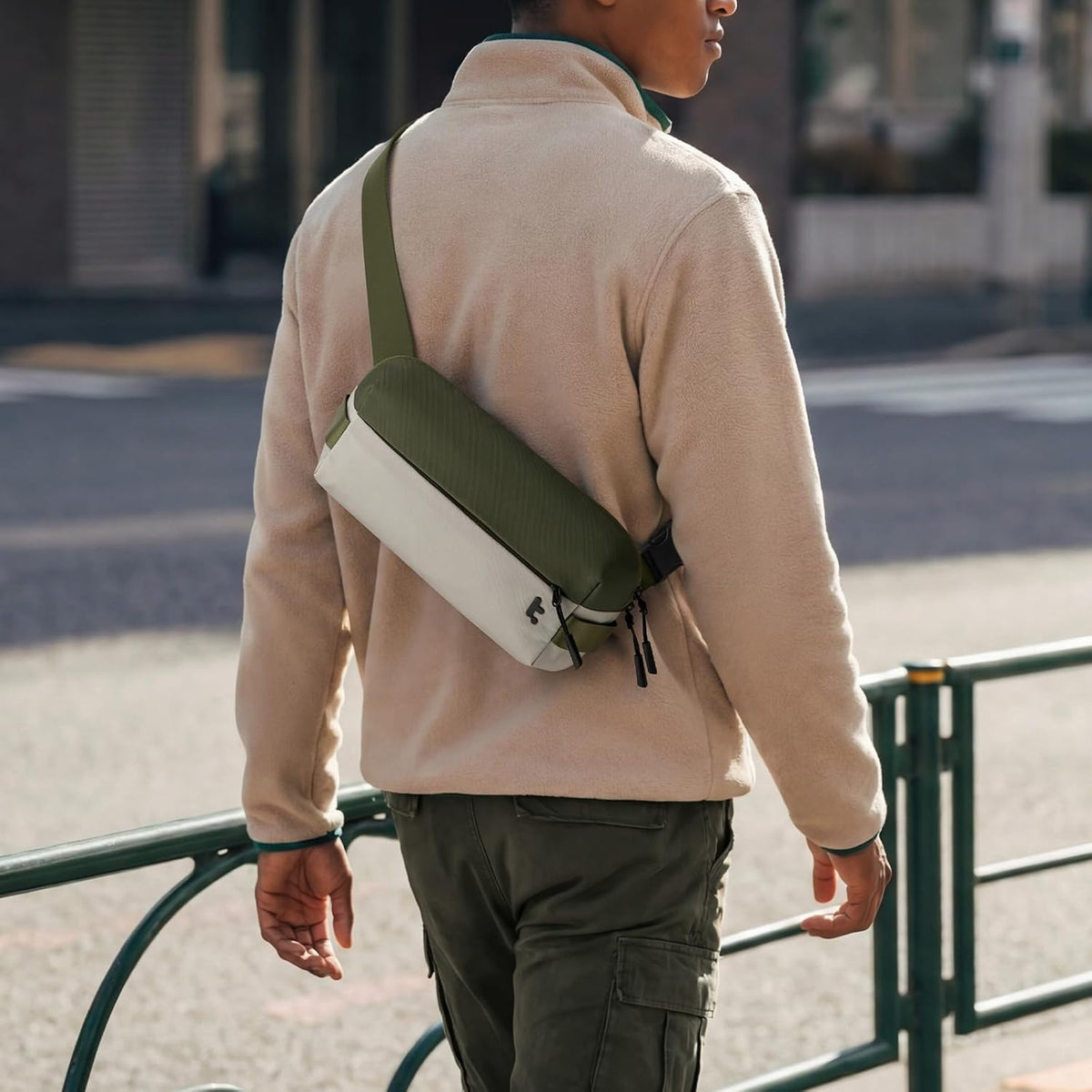 Compact EDC Sling Bag 3L-10L, Minimalist Crossbody Bag Chest Shoulder Pack for Men Women, X-pac/Recycled Polyester