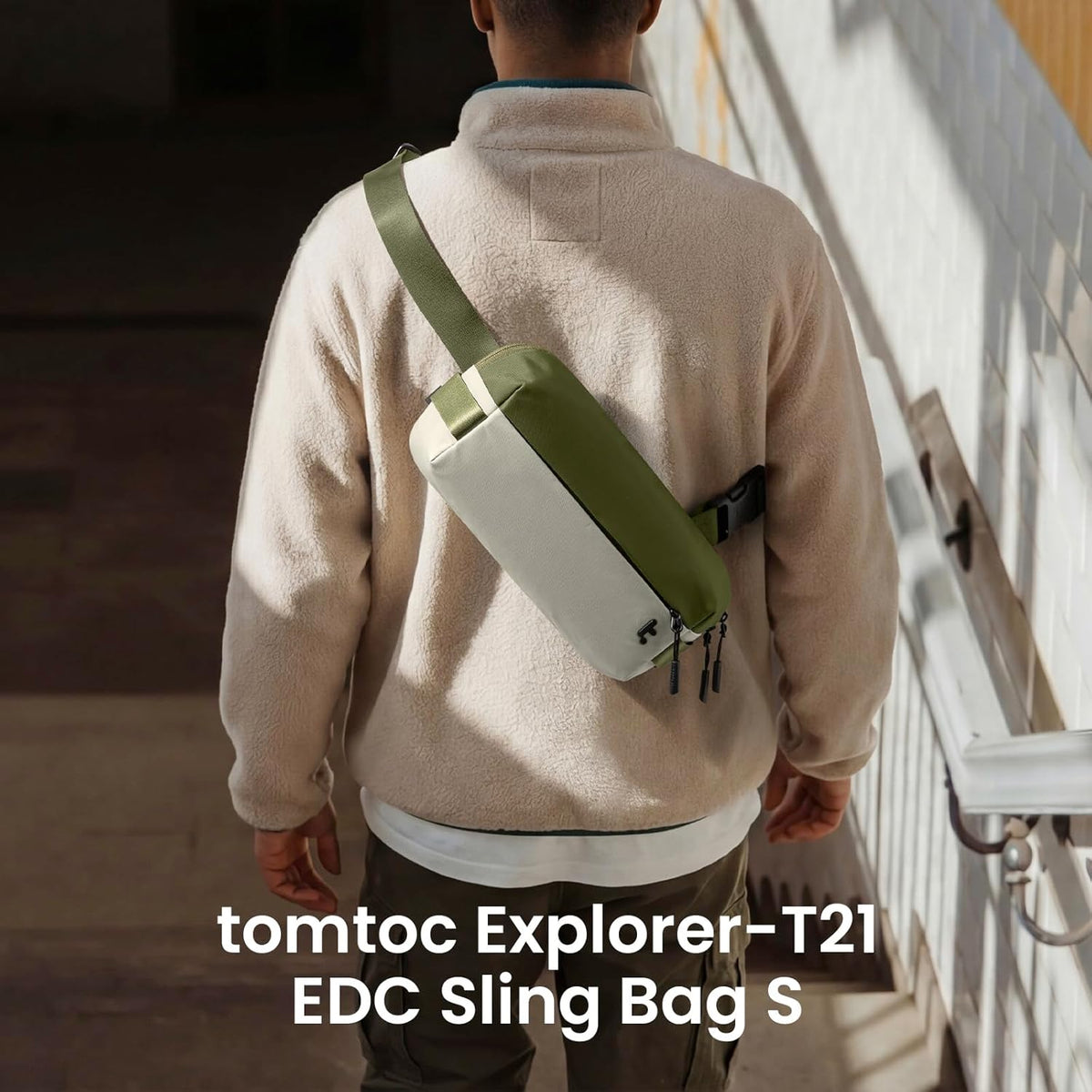 Compact EDC Sling Bag 3L-10L, Minimalist Crossbody Bag Chest Shoulder Pack for Men Women, X-pac/Recycled Polyester
