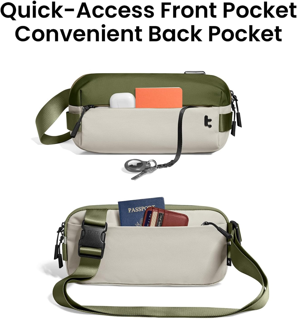 Compact EDC Sling Bag 3L-10L, Minimalist Crossbody Bag Chest Shoulder Pack for Men Women, X-pac/Recycled Polyester