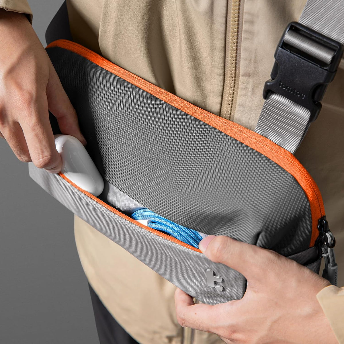 Compact EDC Sling Bag 3L-10L, Minimalist Crossbody Bag Chest Shoulder Pack for Men Women, X-pac/Recycled Polyester